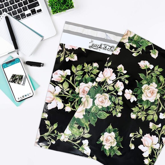 🔥(25) 10x13 Floral Pattern Poly Mailer Envelope Plastic Mailing & Shipping Bags - Picture 2 of 4